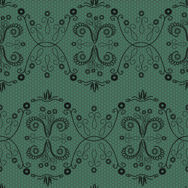 花边花织物无缝图案图片下载