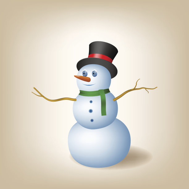 雪人。矢量图图片下载