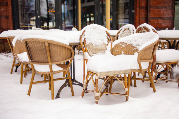 咖啡馆有雪图片下载