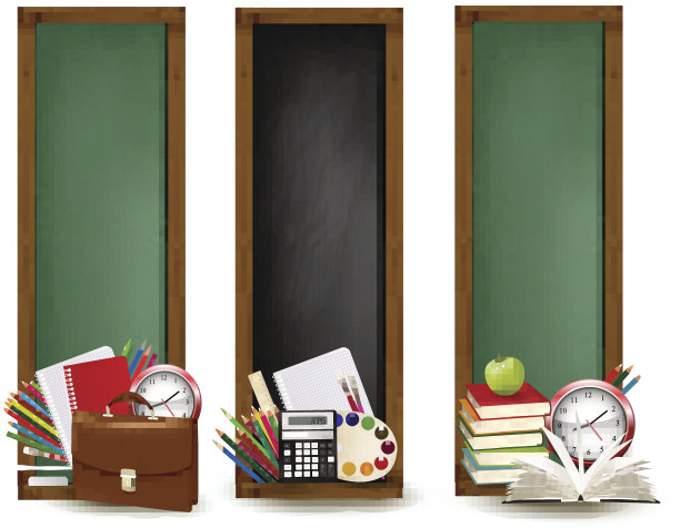 回到学校。三个横幅素材图片