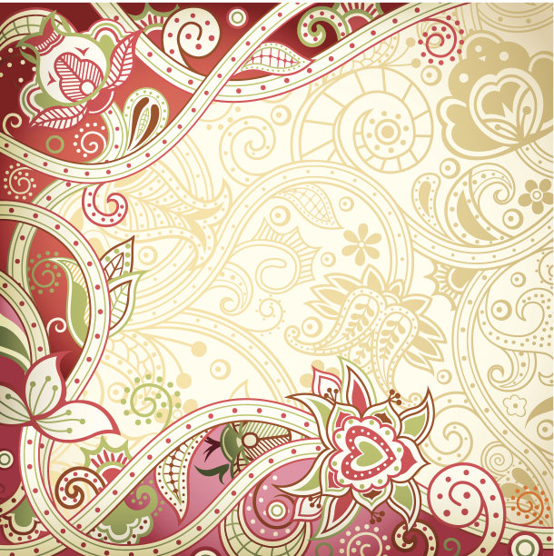 抽象的弯曲的花卉背景图片下载