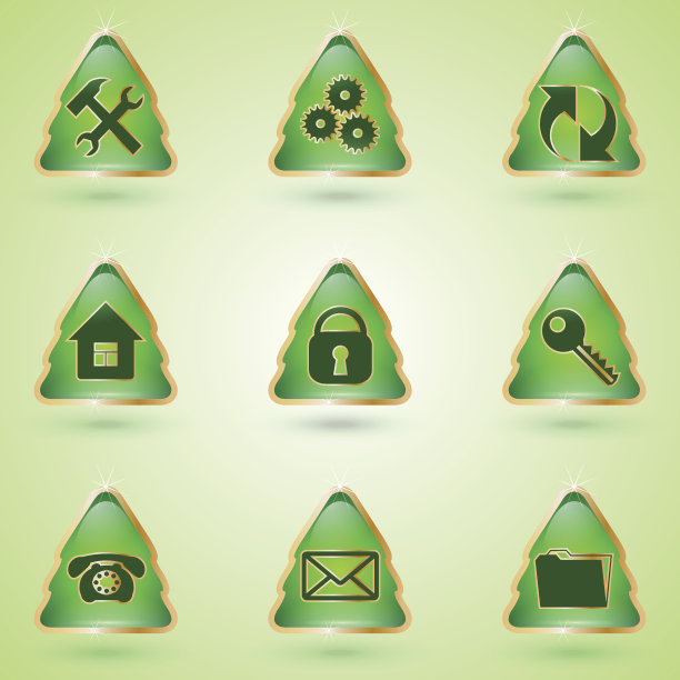 一套圣诞玻璃按钮图片下载