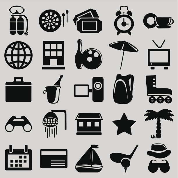 一套旅游和娱乐图标-第一部分图片下载