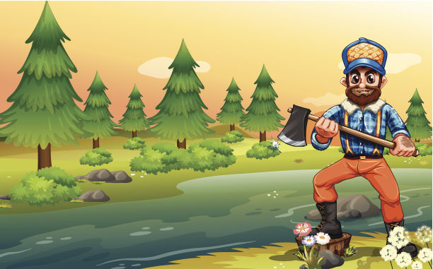 河边的樵夫图片下载