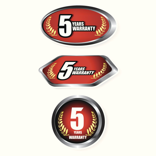五年保修概念矢量图片下载