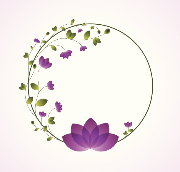 优雅的花卉框架图片下载