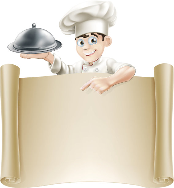 厨师菜单横幅素材图片