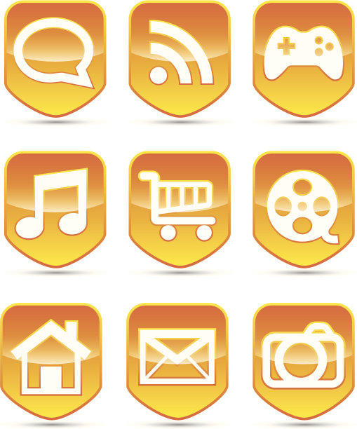 媒体网络按钮图片下载