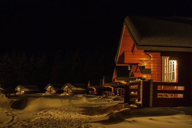 芬兰拉普兰的小木屋图片下载