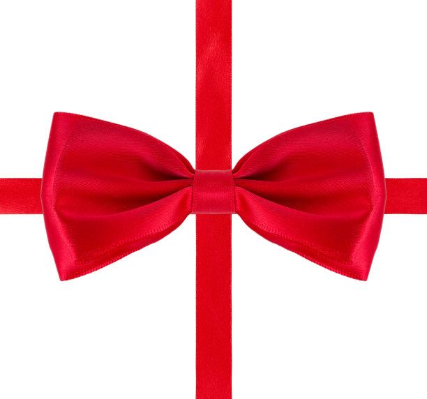 红色的蝴蝶结丝带素材图片
