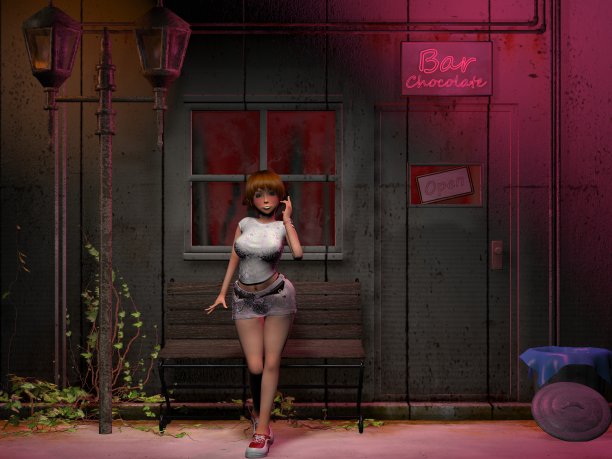 巧克力棒旁边的女孩图片下载