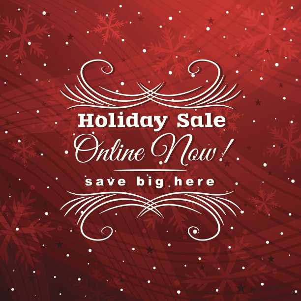 红色圣诞背景与标签出售图片下载