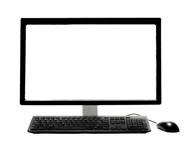 台式电脑，黑色键盘和鼠标图片下载