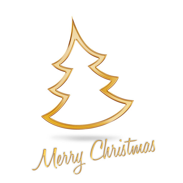 金色的圣诞树图片下载
