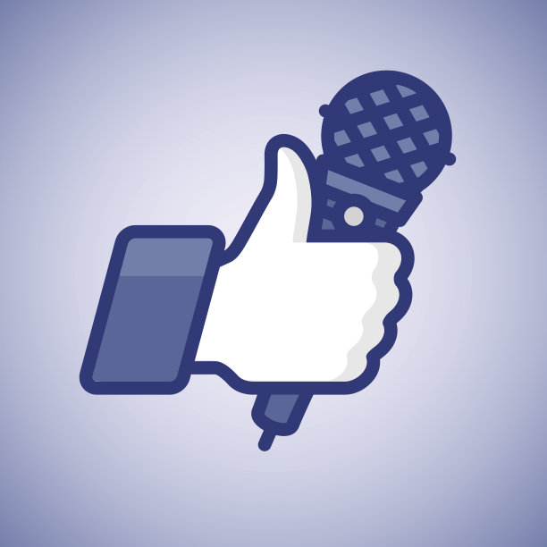 喜欢卡拉ok /竖起大拇指符号图标与麦克风图片下载