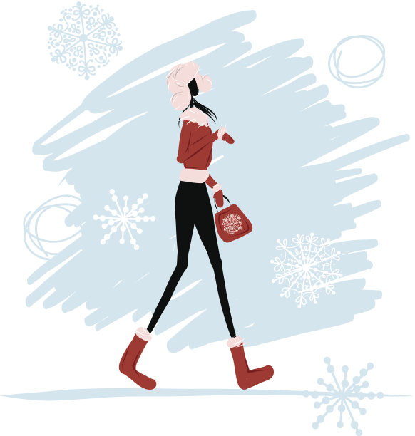 穿着你设计的冬衣的女孩图片下载