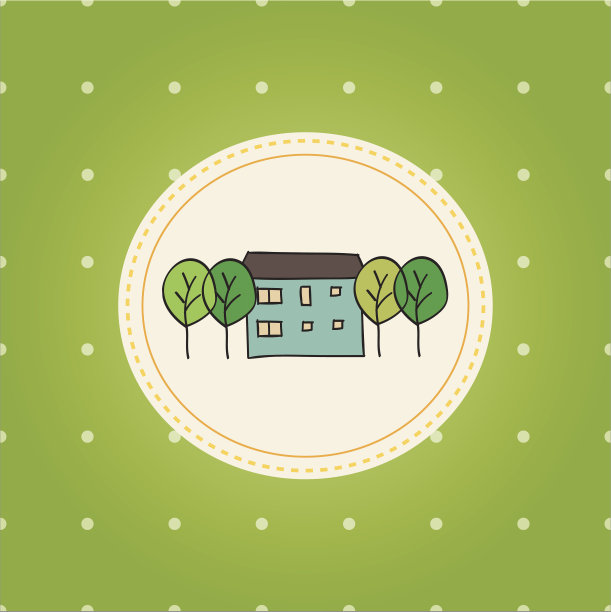 卡通家庭在白色框架图片下载