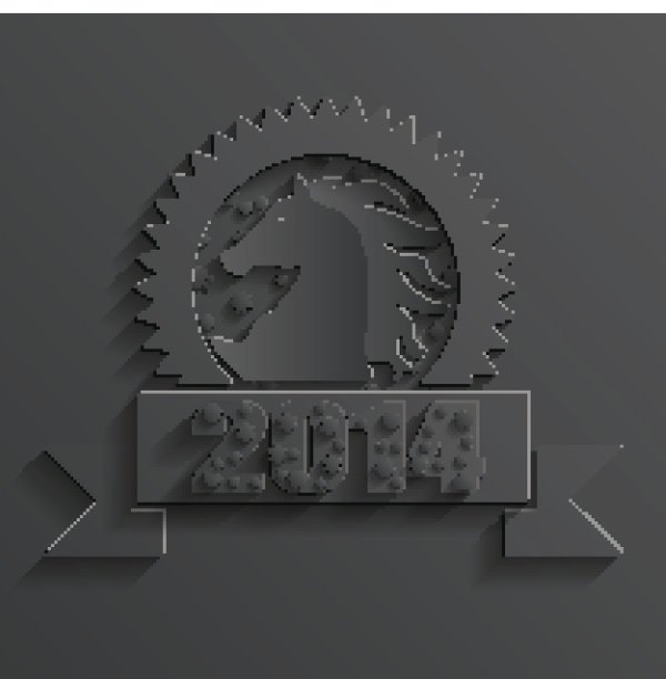 新年马矢量图片下载