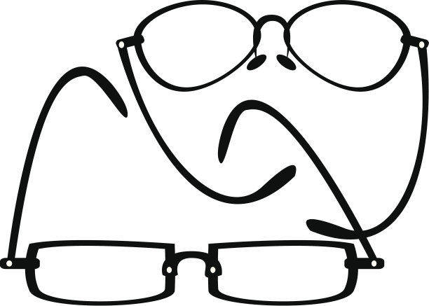 白色背景上的眼镜插图图片下载