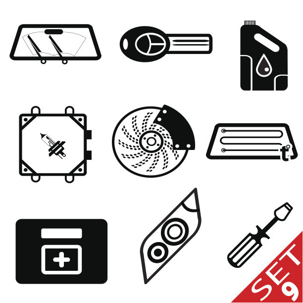 汽车零件图标集图片下载