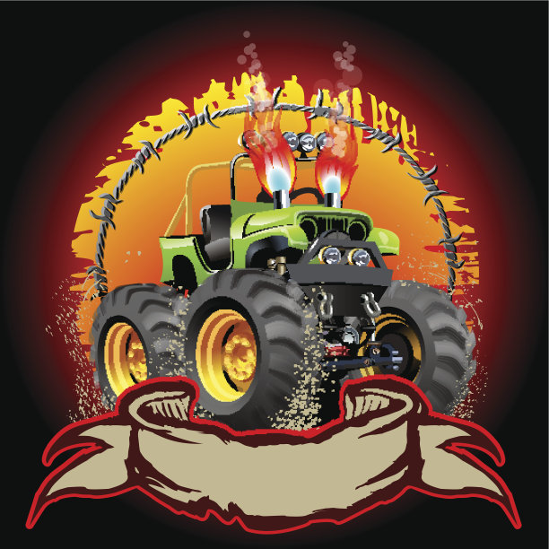 卡通怪物卡车图片下载