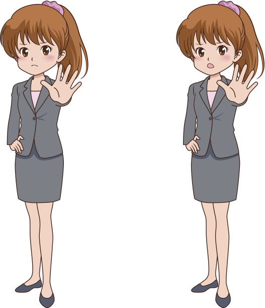 两个女商人站在一起图片下载