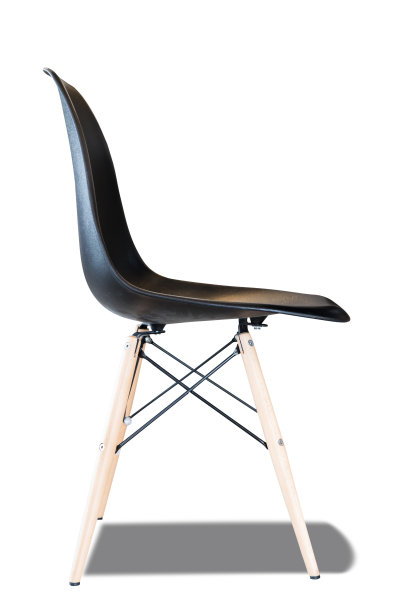 当代椅子侧视图孤立的白色背景图片下载