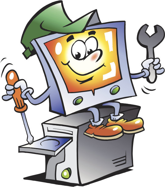 电脑修理工的插图图片下载