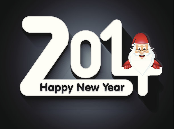 圣诞老人的新年卡片图片下载