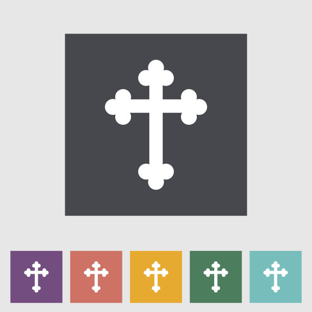 十字单平图标。图片下载