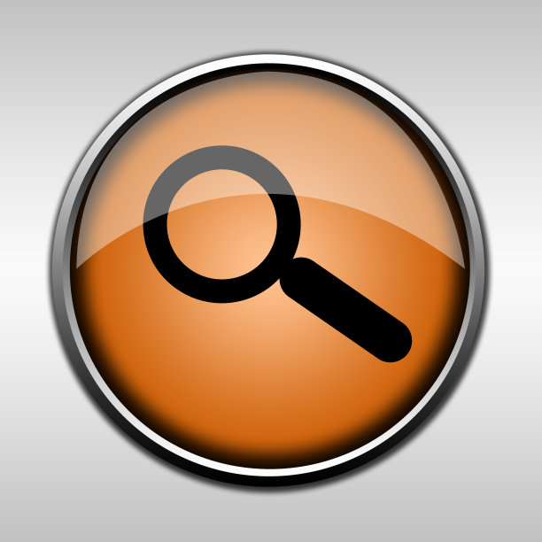 橙色光泽搜索按钮图片下载