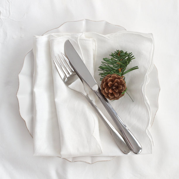 圣诞餐桌餐具图片下载