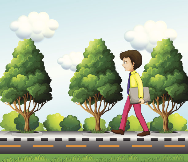 带着文件行走的人图片下载