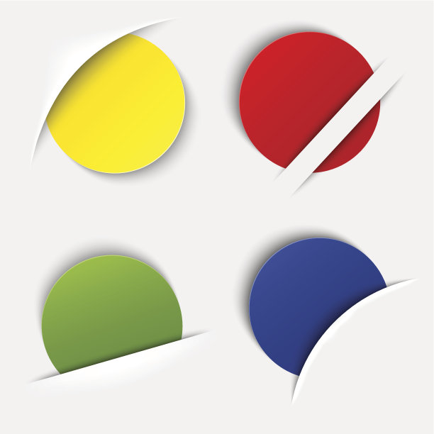 一套彩色空白圆形标签在你的口袋图片下载