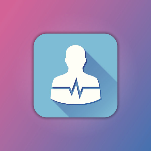 向量人心电图图标图片下载