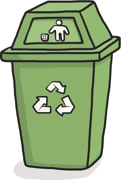 绿色回收站图片下载