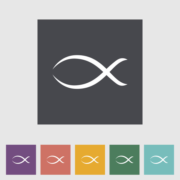 鱼单平图标。图片下载