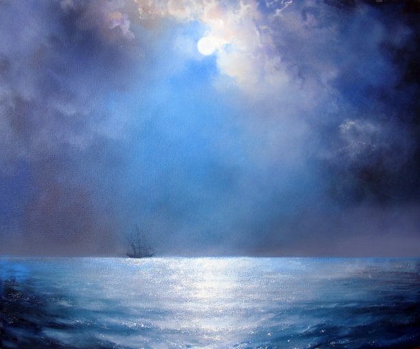 月光照耀的晚上图片下载