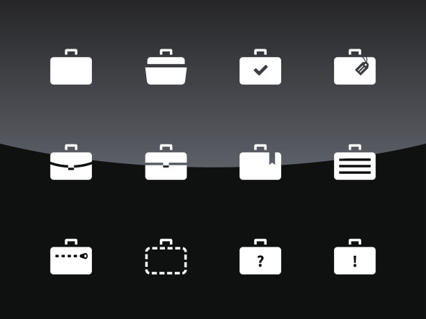 图标。旅行袋和行李。图片下载