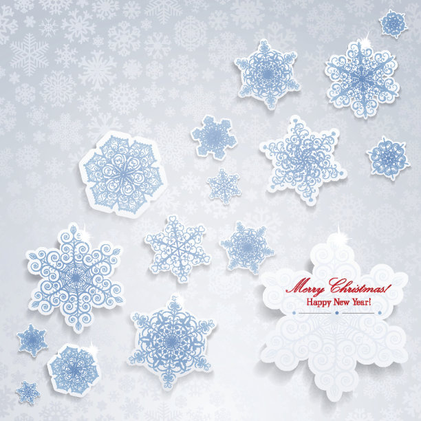 圣诞背景雪花图片下载