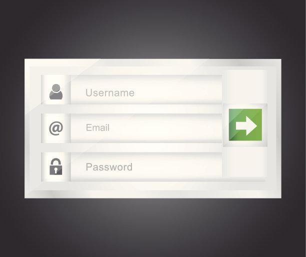 矢量登录界面-用户名，电子邮件和密码图片下载