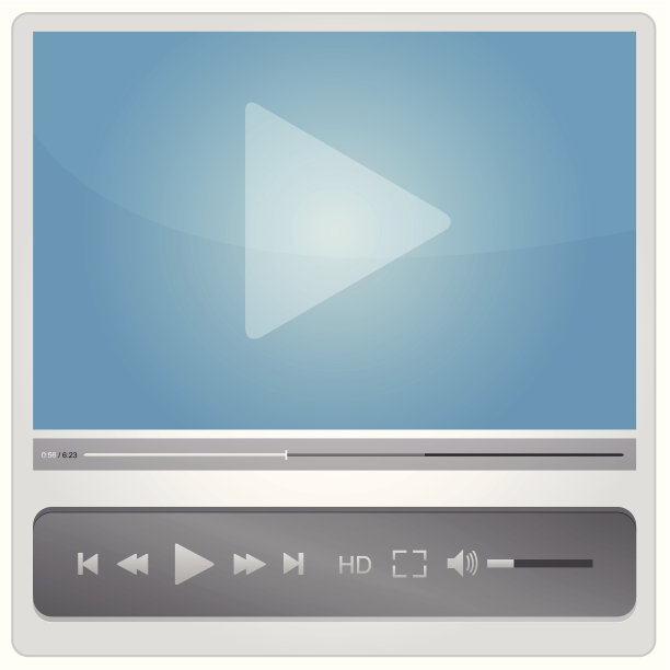 网页视频播放器，极简设计图片下载