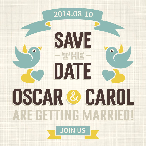 旧式的婚礼请柬图片下载