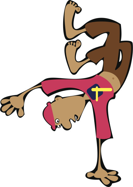 跳舞的男孩独自站立着图片下载