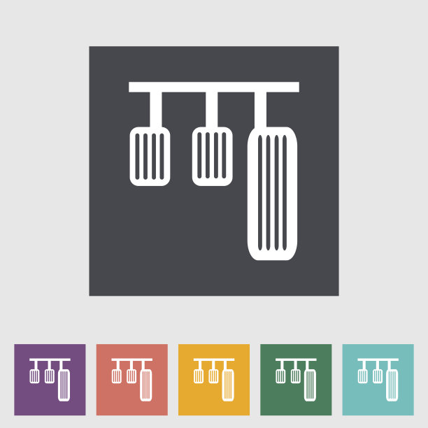 踏板车单平图标。图片下载