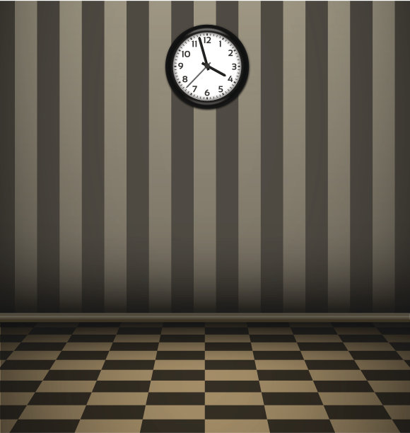 棕色古董房的挂钟图片下载