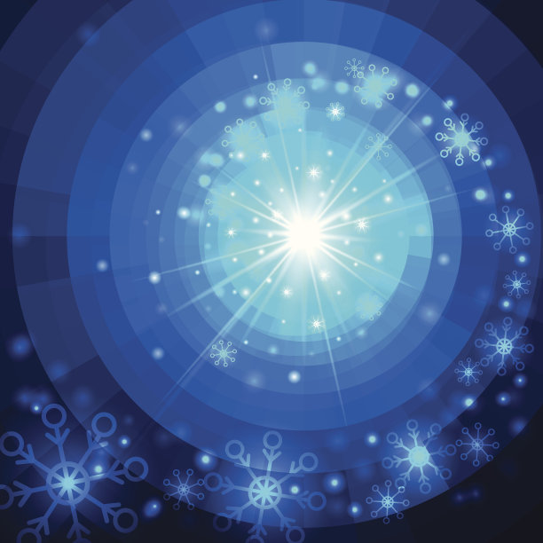 抽象的冬季背景与雪花。图片下载