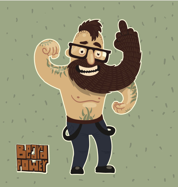 戴着眼镜的胡子图片下载