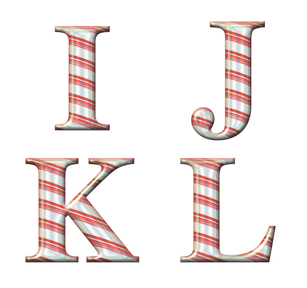 柺杖糖字母表图片下载