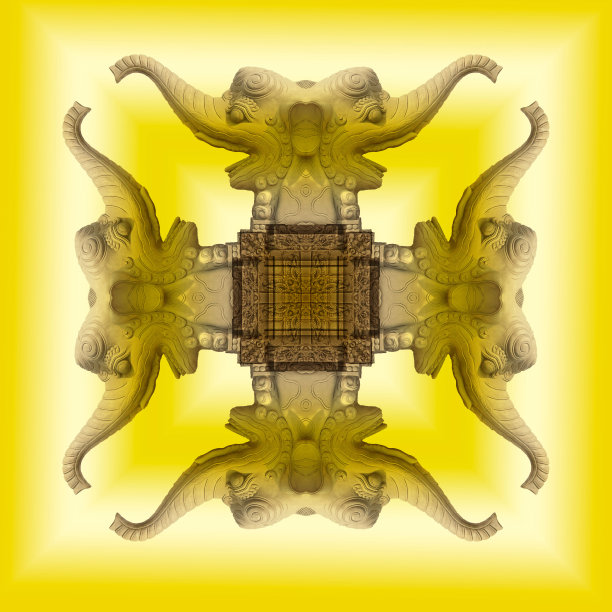 背景美丽的大象雕像为印度的兰格利节图片下载